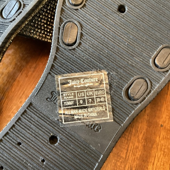 Juicy Couture Embellished Studded Bejeweled Slide Sandals, Size 9 NEW - Picture 6 of 7